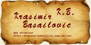 Krasimir Basailović vizit kartica